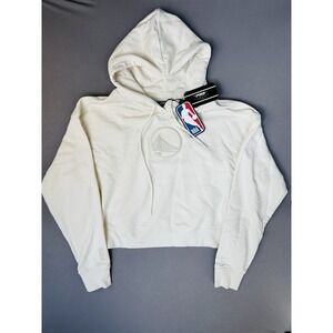Golden State Warriors Pro Standard Women's M Ivory Crop‎ Hoodie NEW With Tags